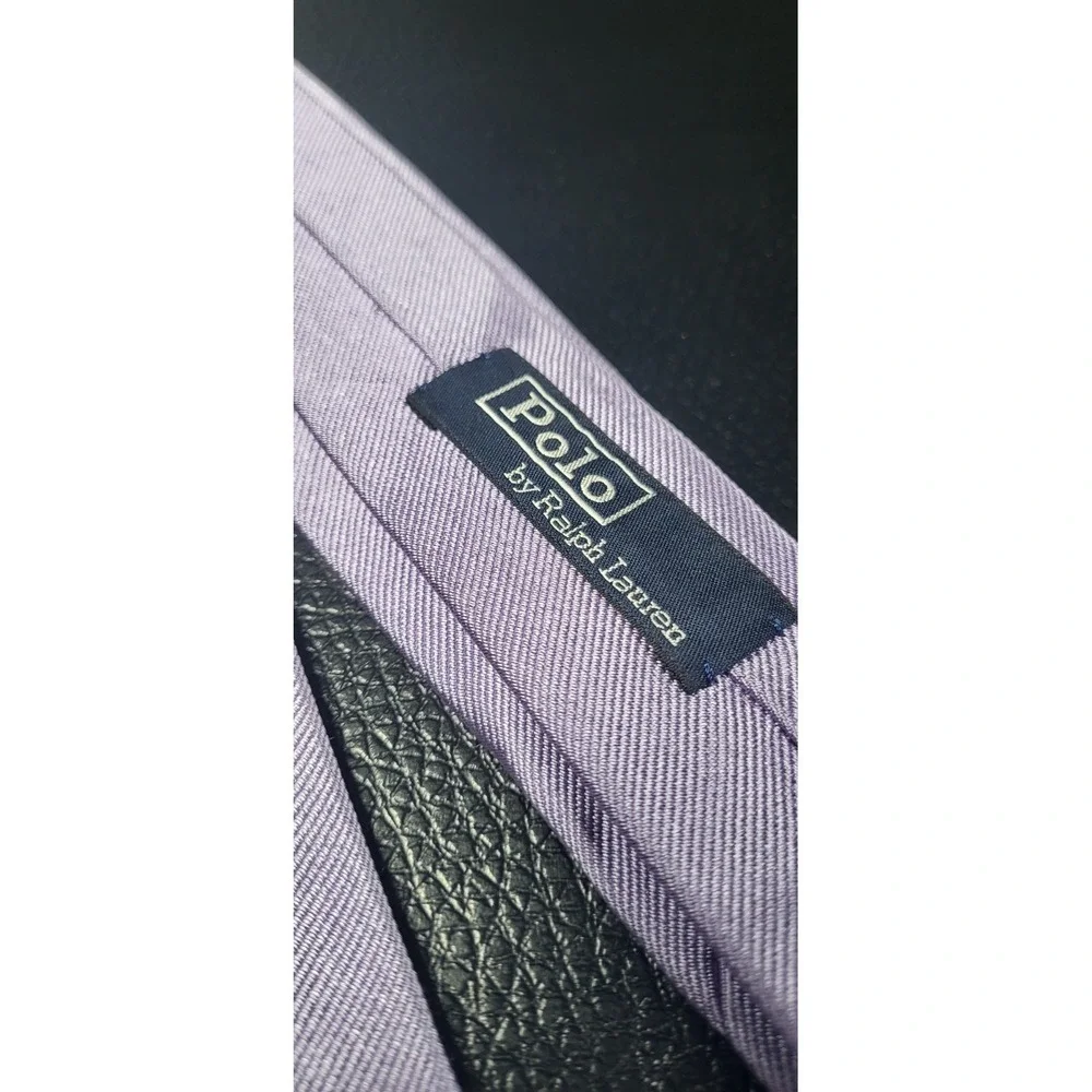 Polo Ralph Lauren Silk Woven Lavender  3.75 x 58.5 Made In Italy New No Tags
